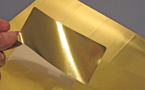 4 x 2 Gold Foil Labels